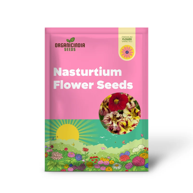 Nasturtium Bloody Mary Flower Seeds for Planting, Grow Stunning, Vibrant Red Blooms in Your Garden, Perfect for Garden