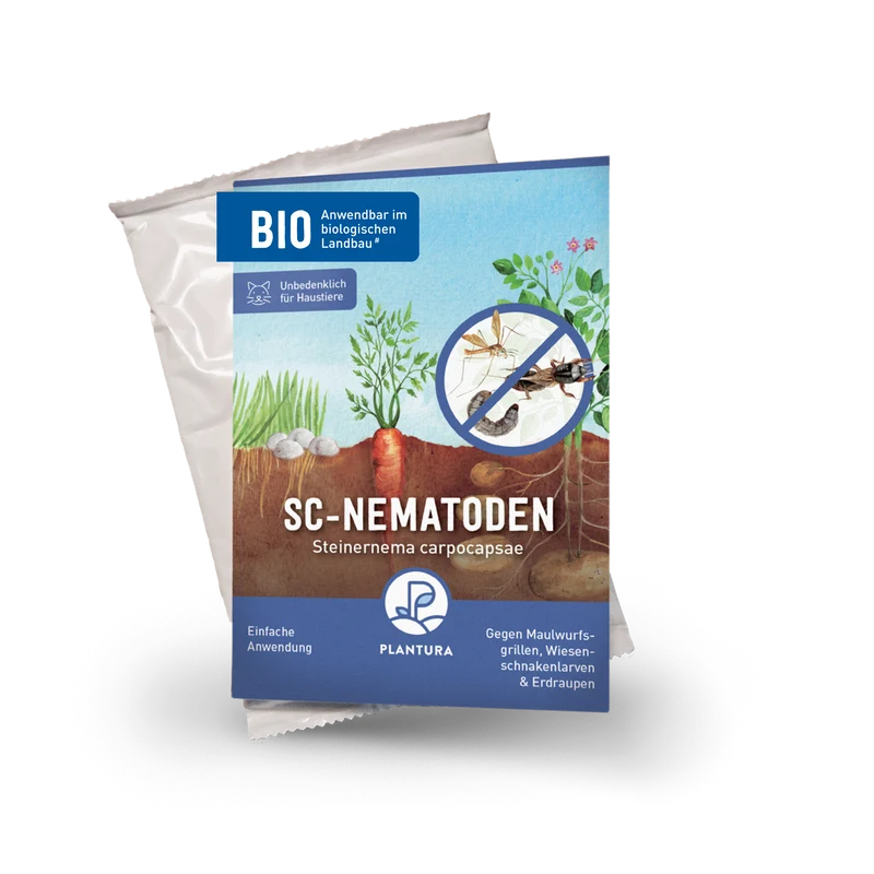 SC-Nematoden gegen Maulwurfsgrillen, Wiesenschnaken & Erdraupen