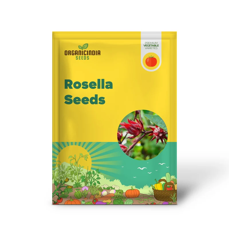 Rosella Seeds for Gardening - Open Pollinated, Heirloom Variety, Perfect for Home Gardeners and Sustainable Cultivation