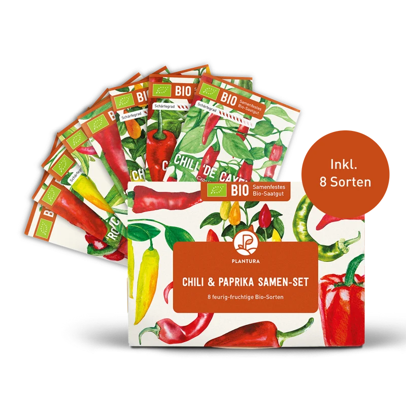Bio-Chili & Paprika Samen-Set mit 8 Sorten
