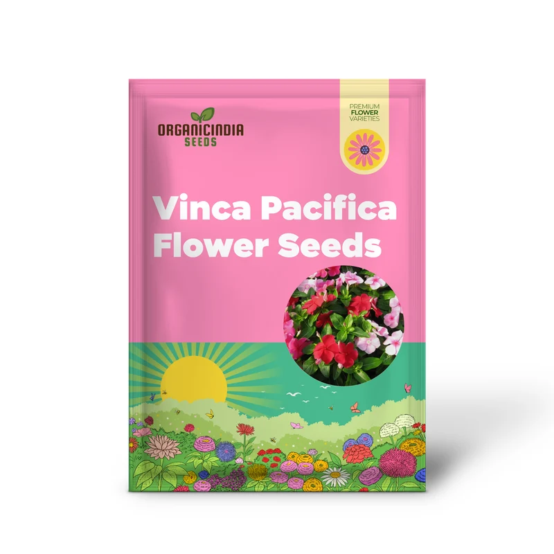 Vinca Seeds (Vinca Pacifica XP Mix Seeds) - Blue, Pink & White Blooms for Sunny Gardens