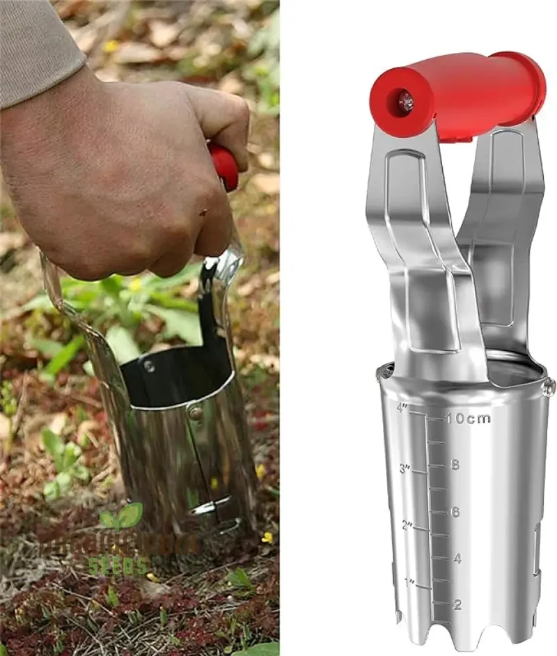 Depth Mark Bulb Planter - Perfect for Transplanting Bulbs, Digging, and Automatic Soil Release Seed Planting Tool for Tulips, Daffodils, Dahlias, and More