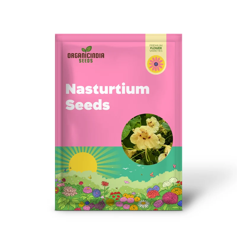 Nasturtium 'Peach Melba' Seeds For Planting: Vibrant Garden Blooms for Your Summer Sanctuary