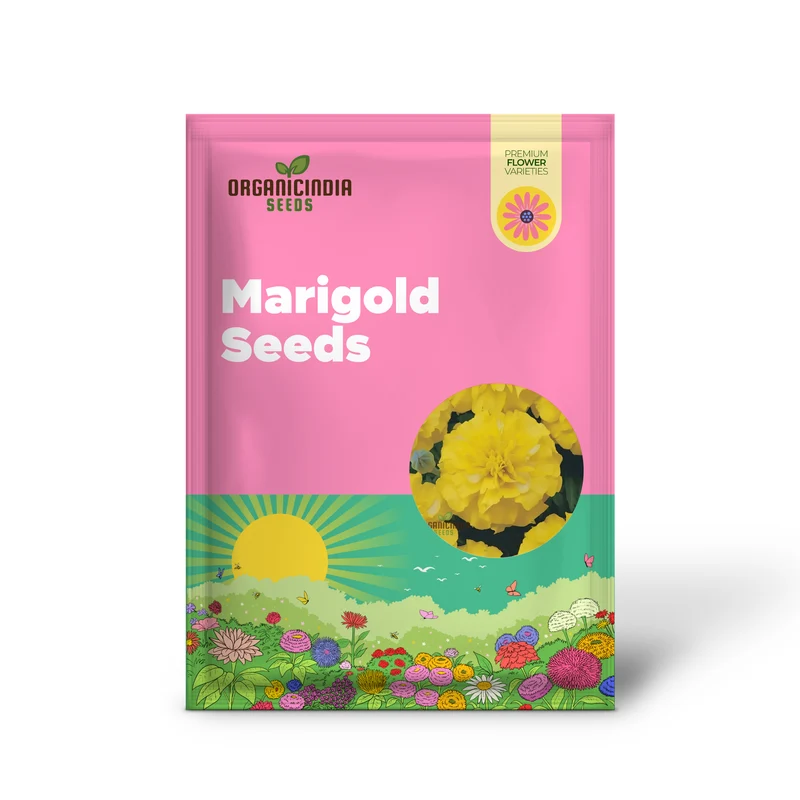 French Yellow Marigold Seeds, Bright and Cheerful Blooms for Your Garden