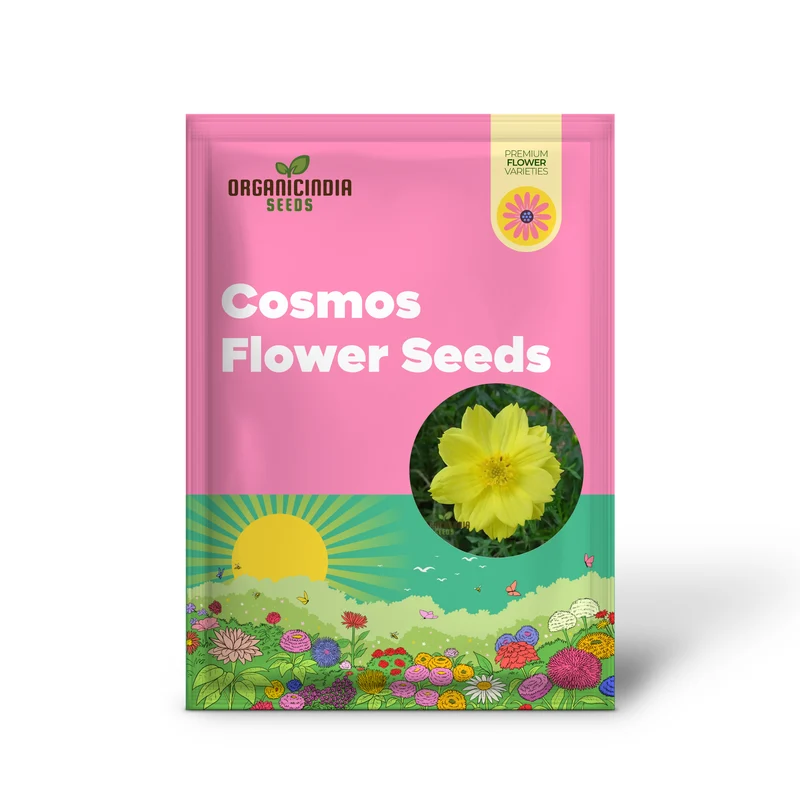 Cosmos Yellow Flower Seeds for Vibrant Flower Planting and Gardening Excellence