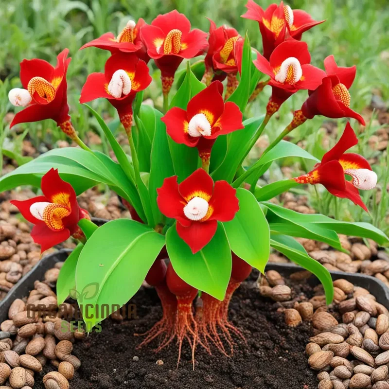 Red Tigridia Pavonia Flower Seeds, Exotic Garden Blooms with Easy-to-Grow Flower Seeds for Planting