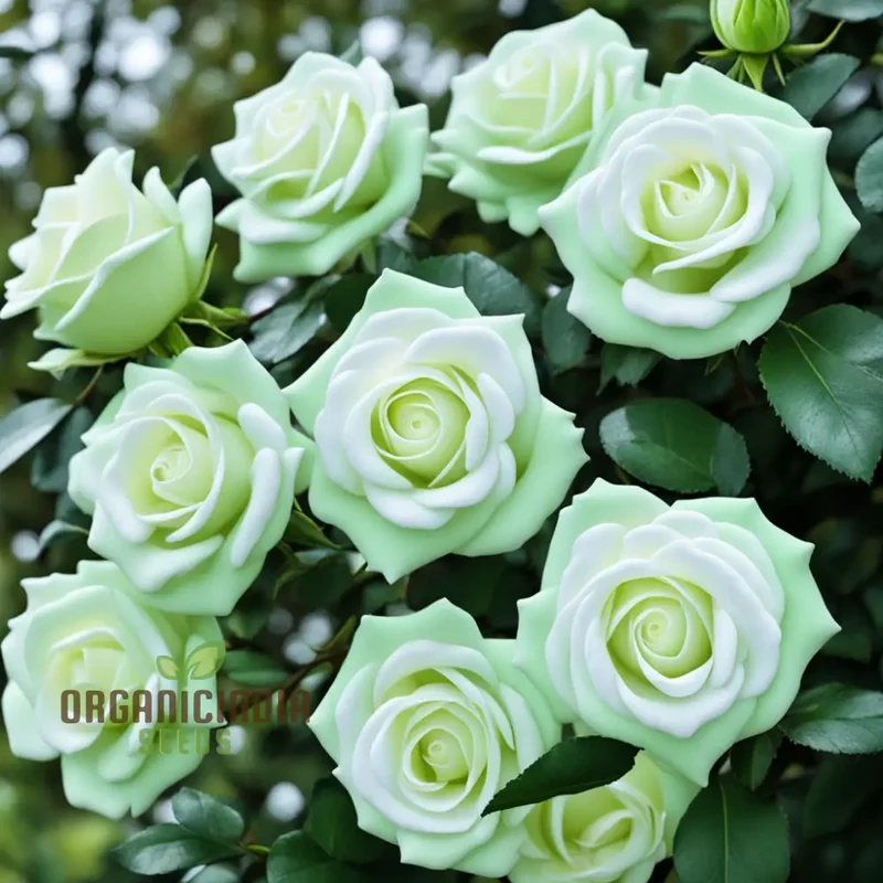 White Green Rose Flower Seeds - Elegant Blooms with Unique Coloration for Your Garden