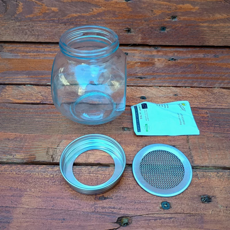 400ml Sprouting Jar with Metal Mesh Lid & Organic Spicy Salad Mix Seeds
