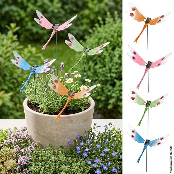 Gartenstecker Libelle