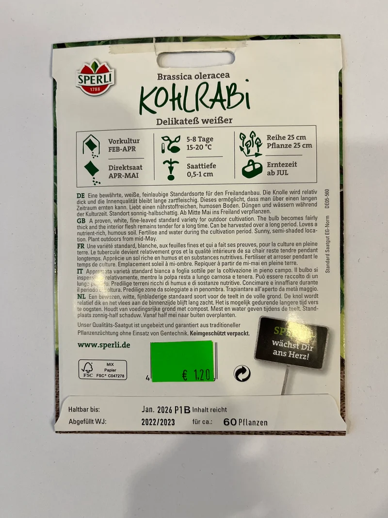 Kohlrabi Delikateß weißer