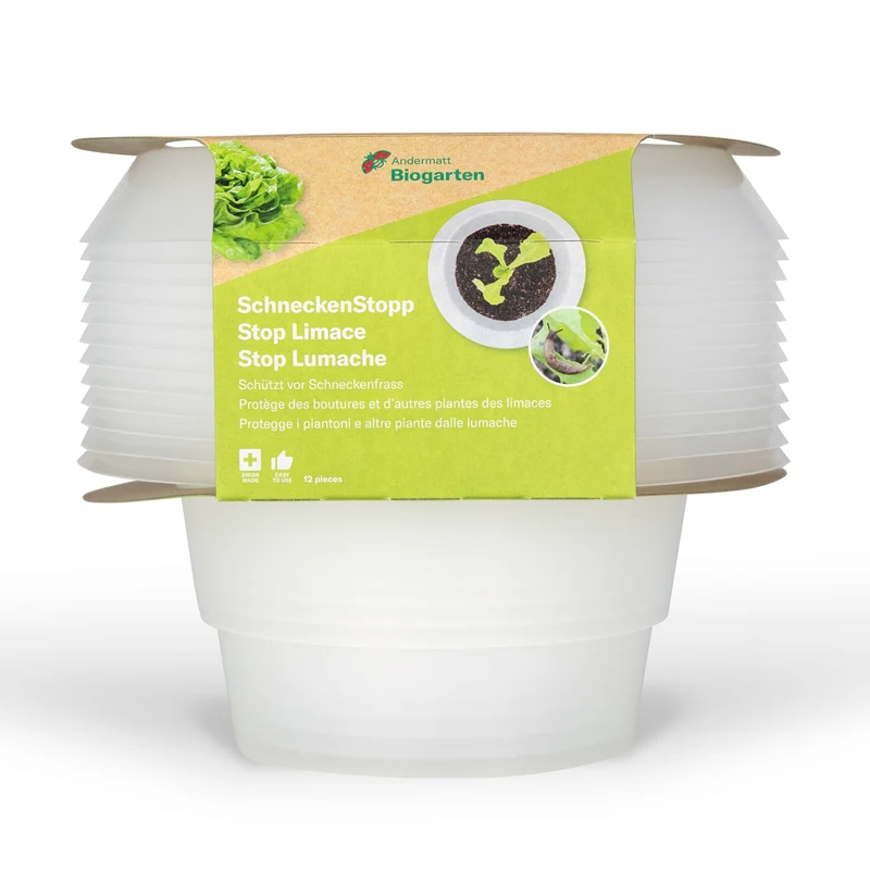 SchneckenStopp aus Kunststoff transparent 12er Set