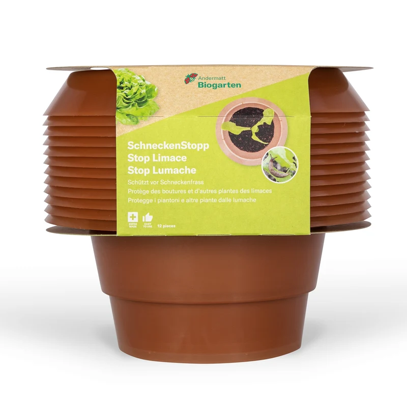 SchneckenStopp aus Kunststoff braun 12er Set