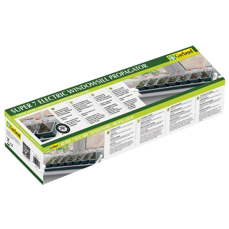 Elektrisches Zimmergewächshaus „Super 7“ – 7 Mini-Gewächshäuser, 13-Watt-Heizsockel
