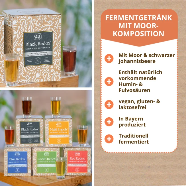 Black Redox - veganes EM-Tonicum mit Moor-Komposition