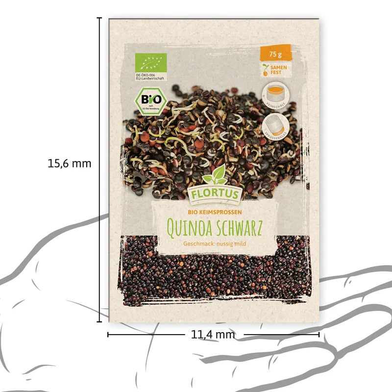 Keimsprossen Quinoa Schwarz | BIO Keimsprossen von FLORTUS
