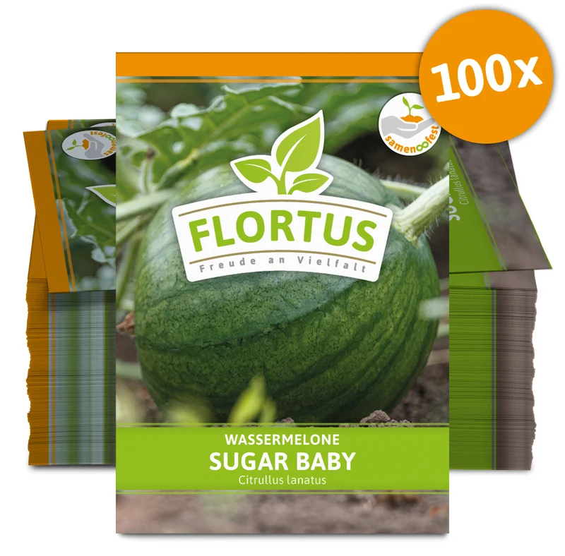 Wassermelone Sugar Baby (100 Tütchen) | Wassermelonensamen von FLORTUS
