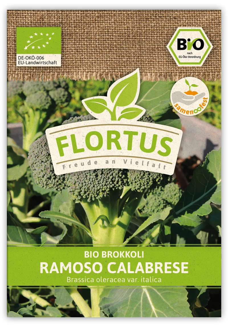 Brokkoli Ramoso Calabrese (100 Stück) | BIO Kohlsamen von FLORTUS