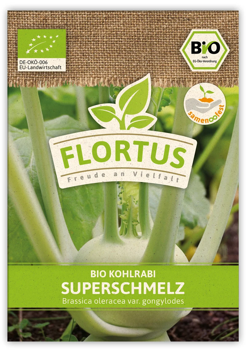 Kohlrabi Superschmelz (100 Stück) | BIO Kohlsamen von FLORTUS