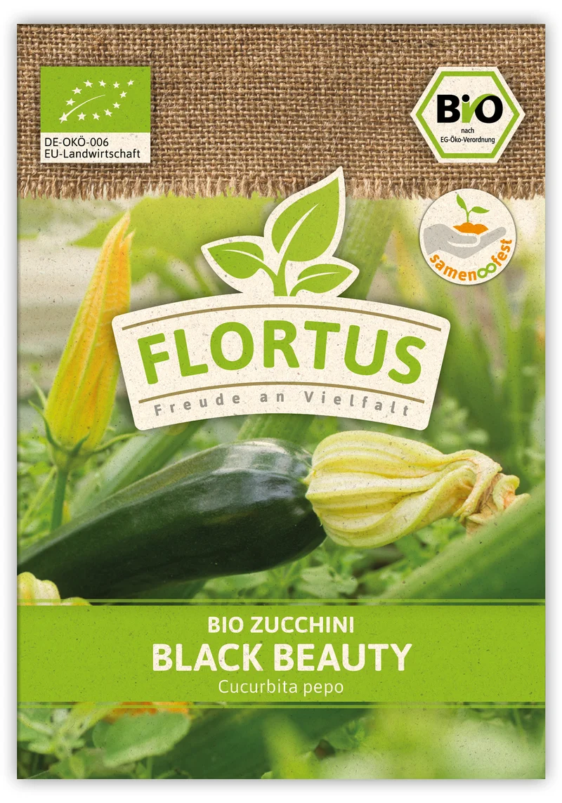 Zucchini Black Beauty (100 Stück) | BIO Zucchinisamen von FLORTUS