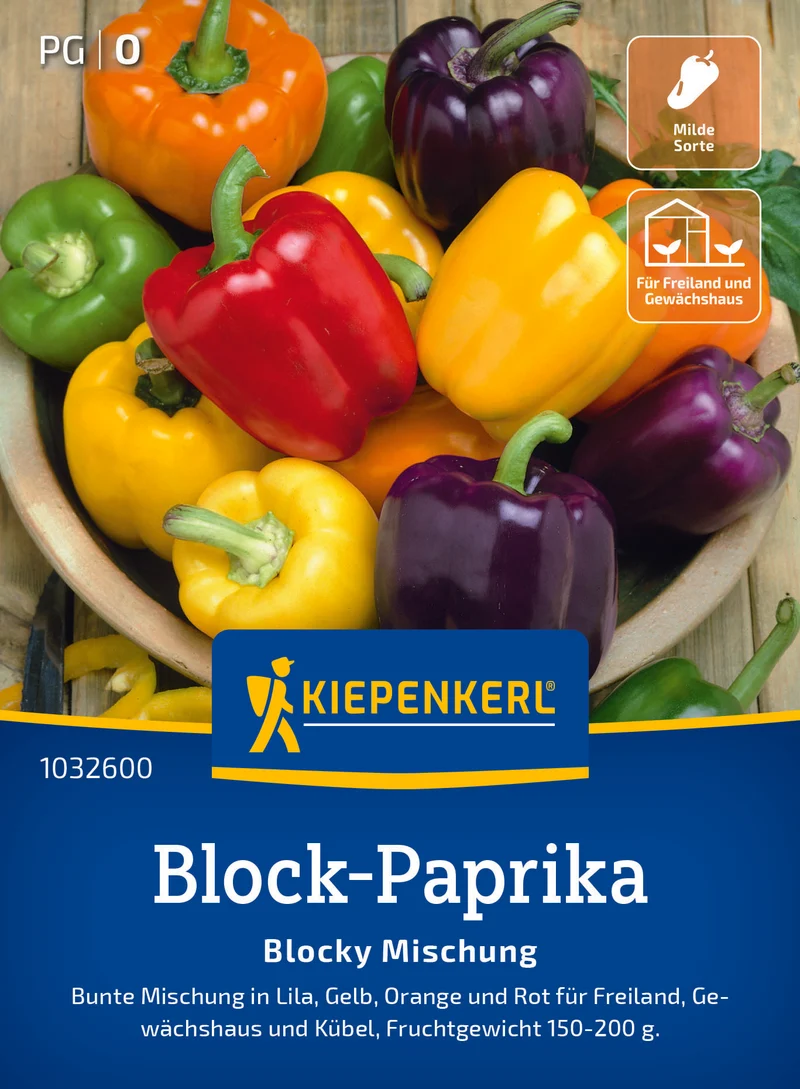 Blockpaprika Blocky Mischung F1 Saatgut