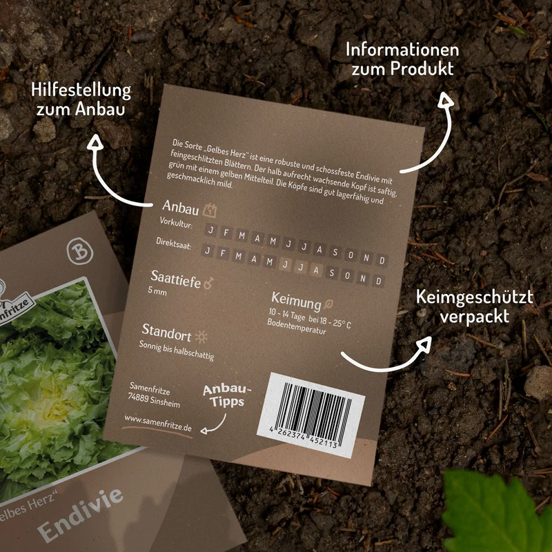 Endiviensalat Gelbes Herz Samen MHD 06/27