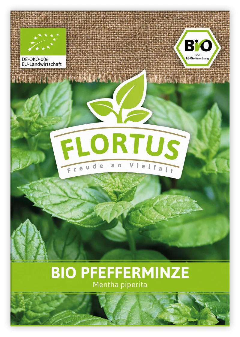 Pfefferminze (100 Tütchen) | BIO Pfefferminzsamen von FLORTUS