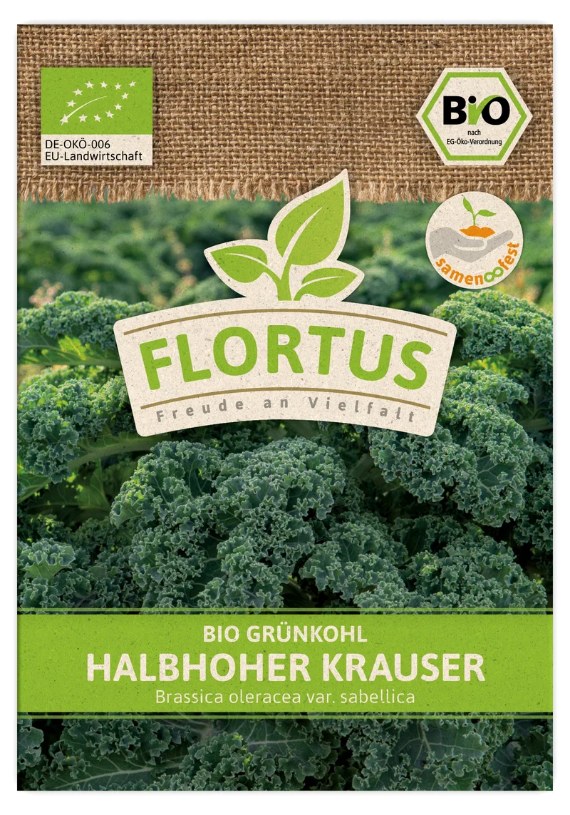 Grünkohl Halbhoher Krauser | BIO Kohlsamen von FLORTUS