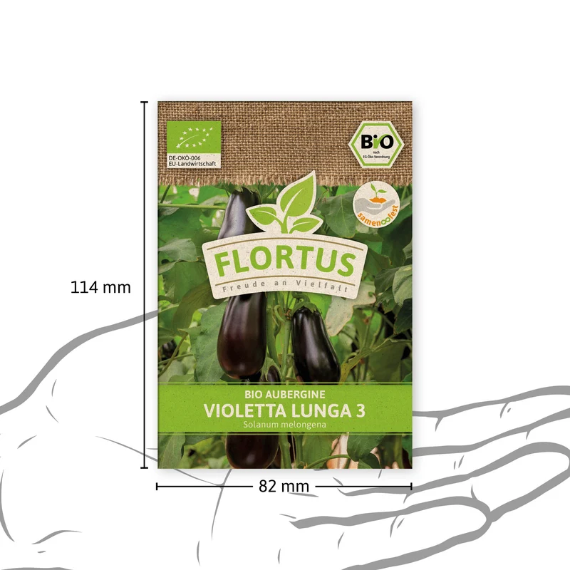 Aubergine Violetta Lunga 3 | BIO Auberginensamen von FLORTUS