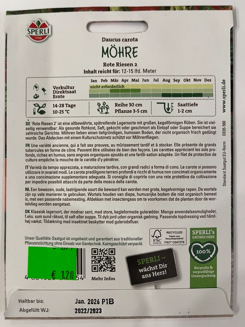 Möhre Rote Riesen
