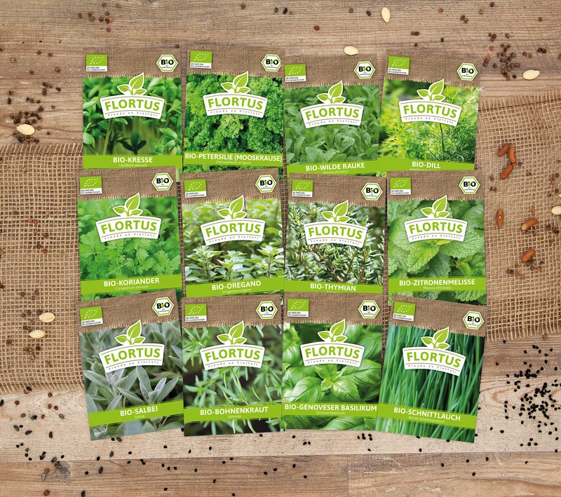 BIO Kräuter-Set (12 Sorten) | Kräutersamen von FLORTUS