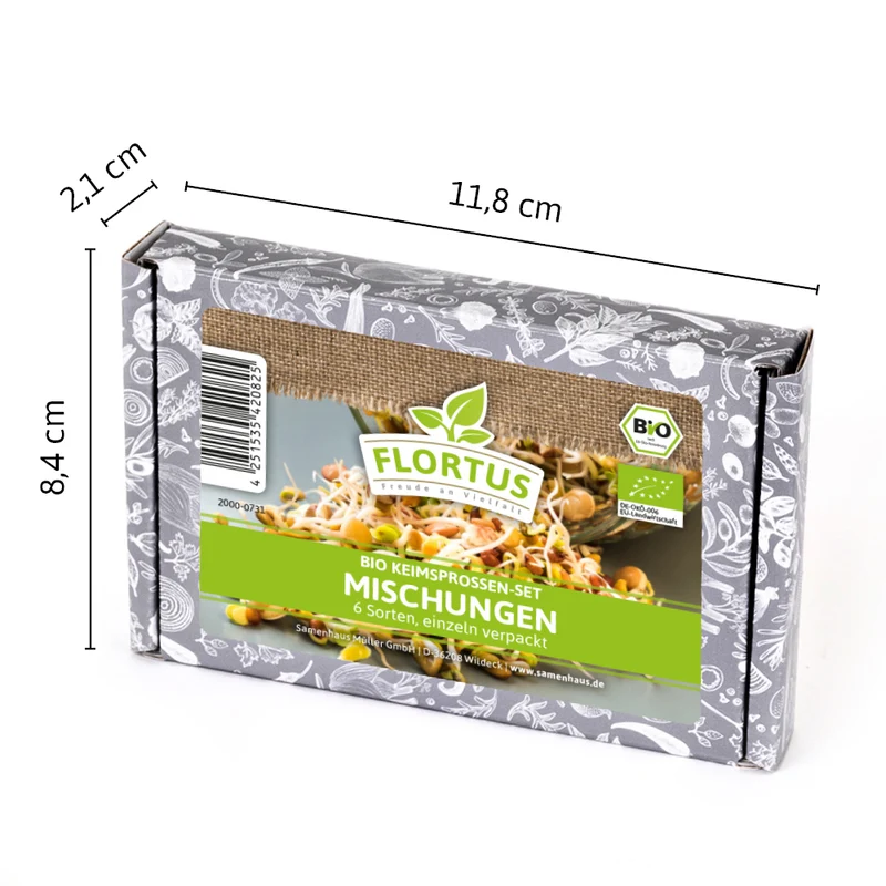 Keimsprossen Set Mischungen (6 Sorten) | BIO Keimsprossen Sets von FLORTUS