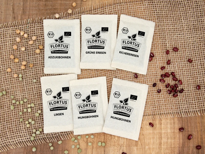Keimsprossen Set Hülsenfrüchte (6 Sorten) | BIO Keimsprossen Sets von FLORTUS