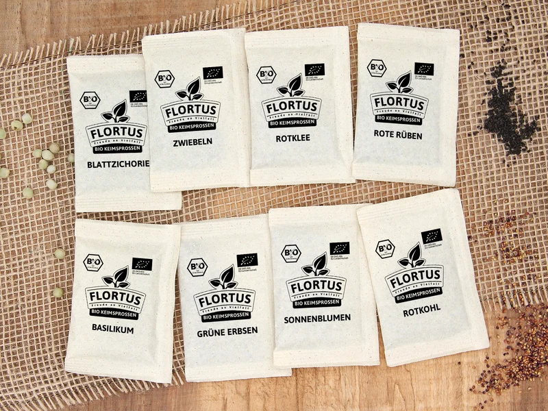 Keimsprossen Set Fortgeschrittene (8 Sorten) | BIO Keimsprossen Sets von FLORTUS
