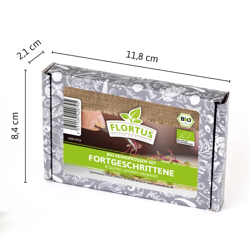 Keimsprossen Set Fortgeschrittene (8 Sorten) | BIO Keimsprossen Sets von FLORTUS