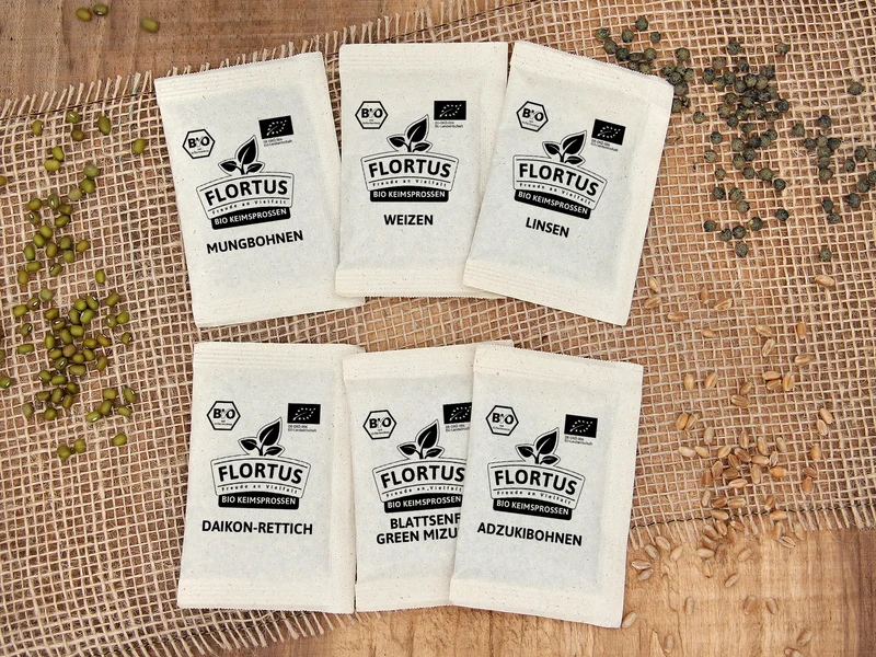 Keimsprossen Set Asiatisch (6 Sorten) | BIO Keimsprossen Sets von FLORTUS