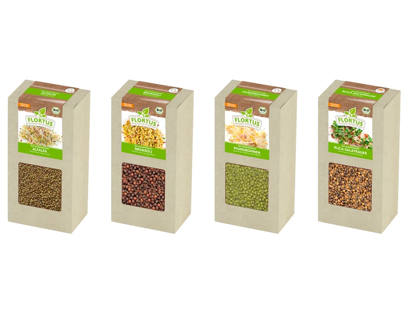 Keimsprossen Archiv - Einsteiger Set (4 Sorten) | BIO Keimsprossen Sets von FLORTUS