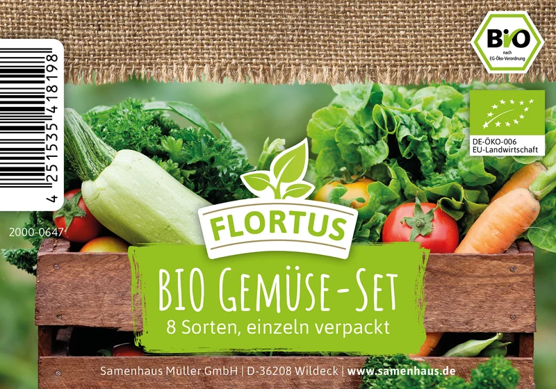 Gemüse-Set (8 Sorten) | BIO Gemüsesamen-Sets von FLORTUS