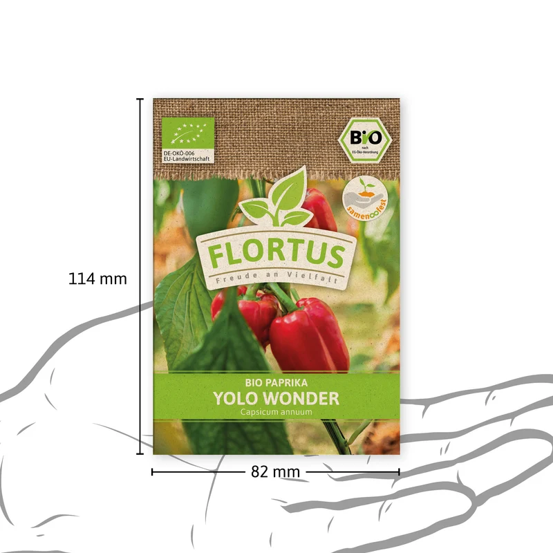 Paprika Yolo Wonder | BIO Paprikasamen von FLORTUS