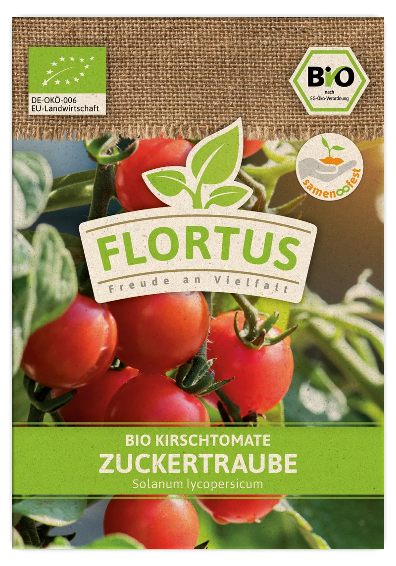 Kirschtomate Zuckertraube | BIO Tomatensamen von FLORTUS