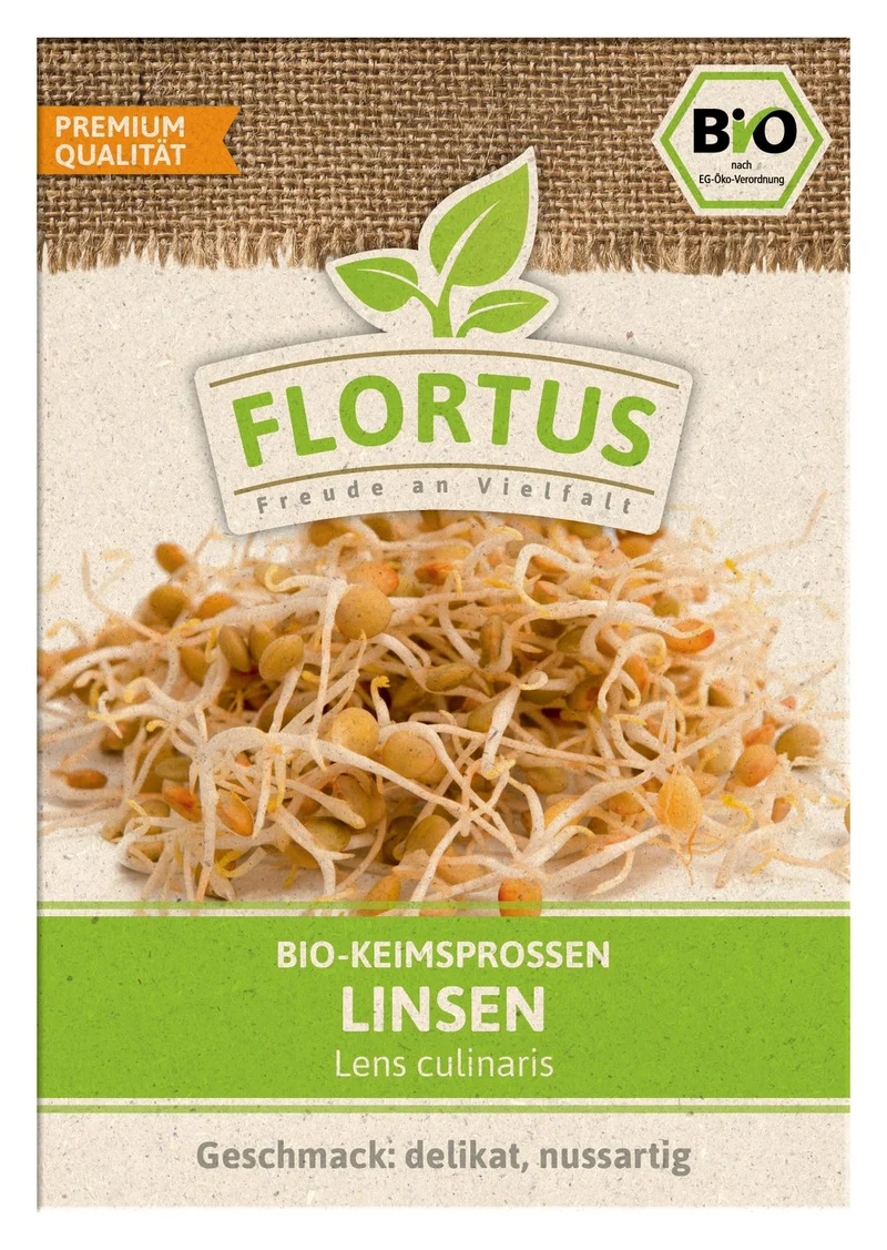 Keimsprossen Linse | BIO Keimsprossen von FLORTUS