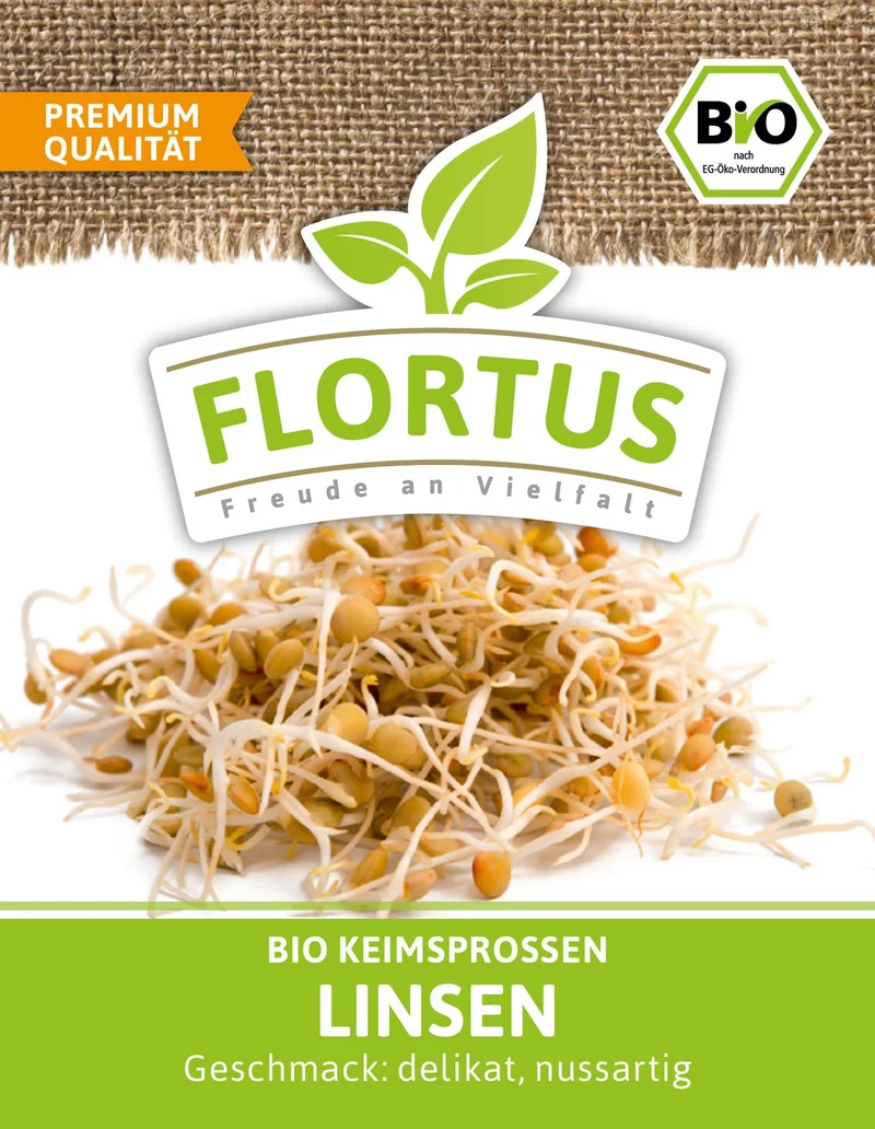 Keimsprossen Linse | BIO Keimsprossen von FLORTUS