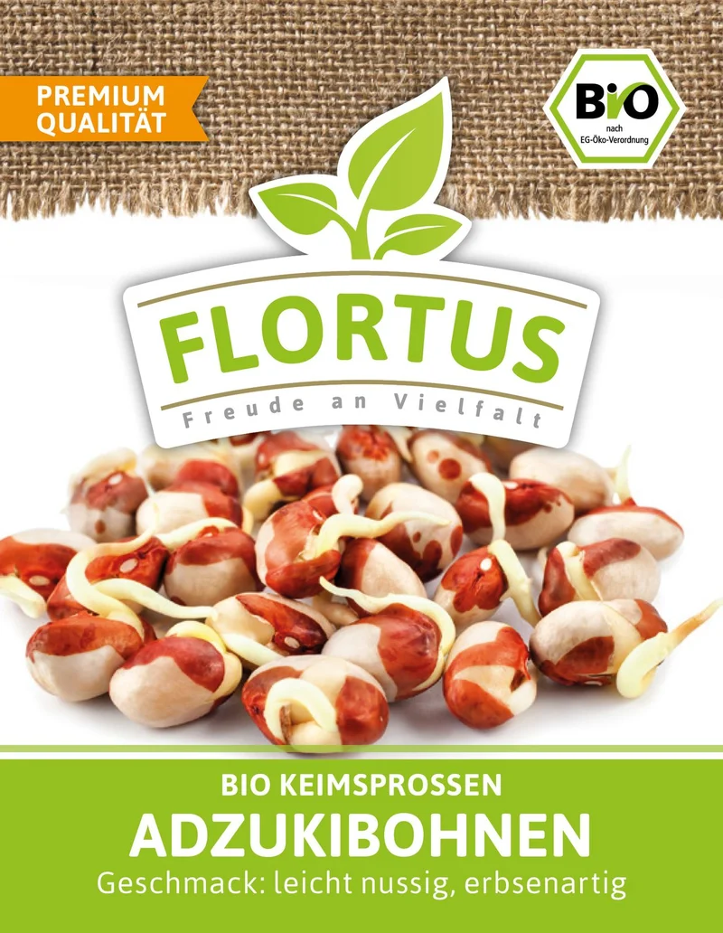 Keimsprossen Adzukibohne | BIO Keimsprossen von FLORTUS