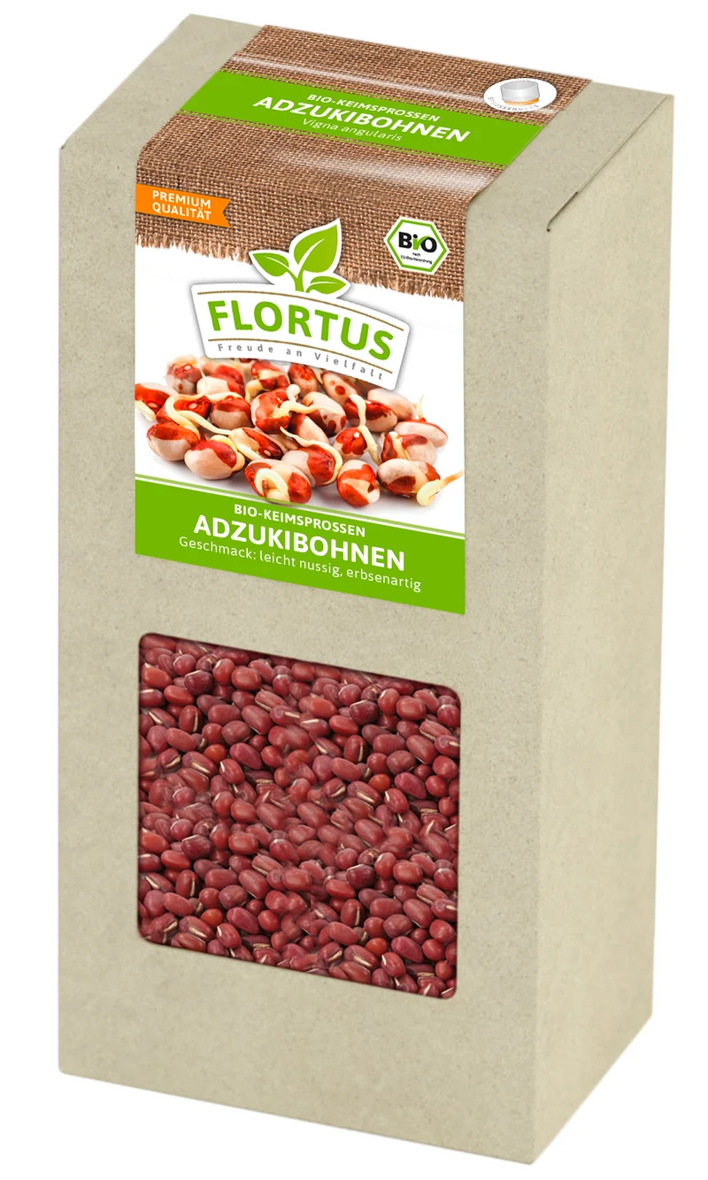 Keimsprossen Adzukibohne | BIO Keimsprossen von FLORTUS