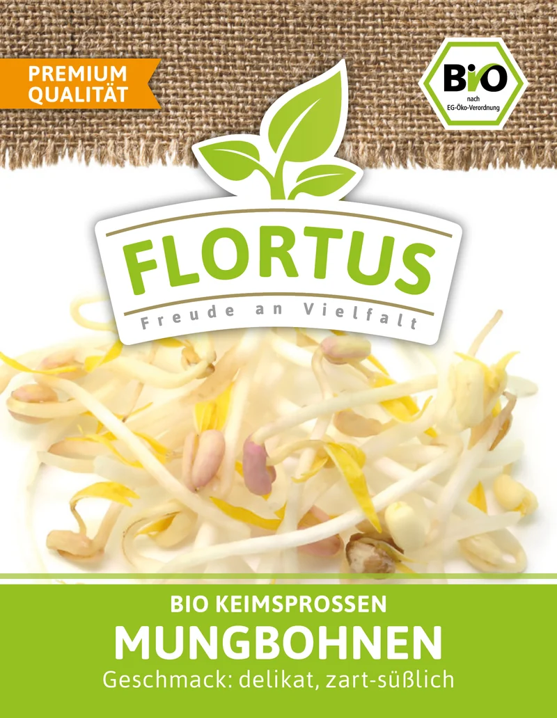 Keimsprossen Mungbohnen | BIO Keimsprossen von FLORTUS