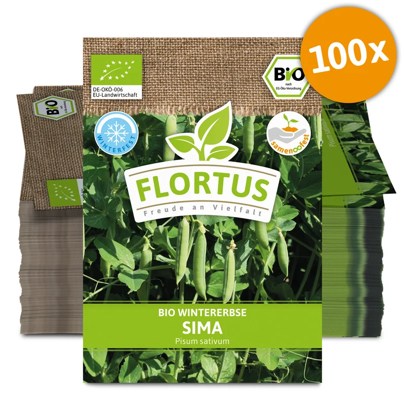 Wintererbse Sima (100 Tütchen) | BIO Markerbsensamen von FLORTUS