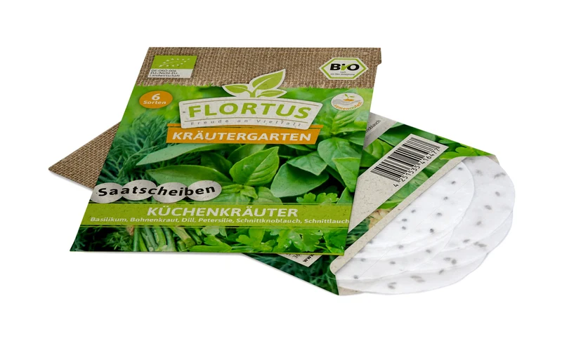 Küchenkräuter (Saatscheiben) | BIO Saatbänder & Saatplatten von FLORTUS