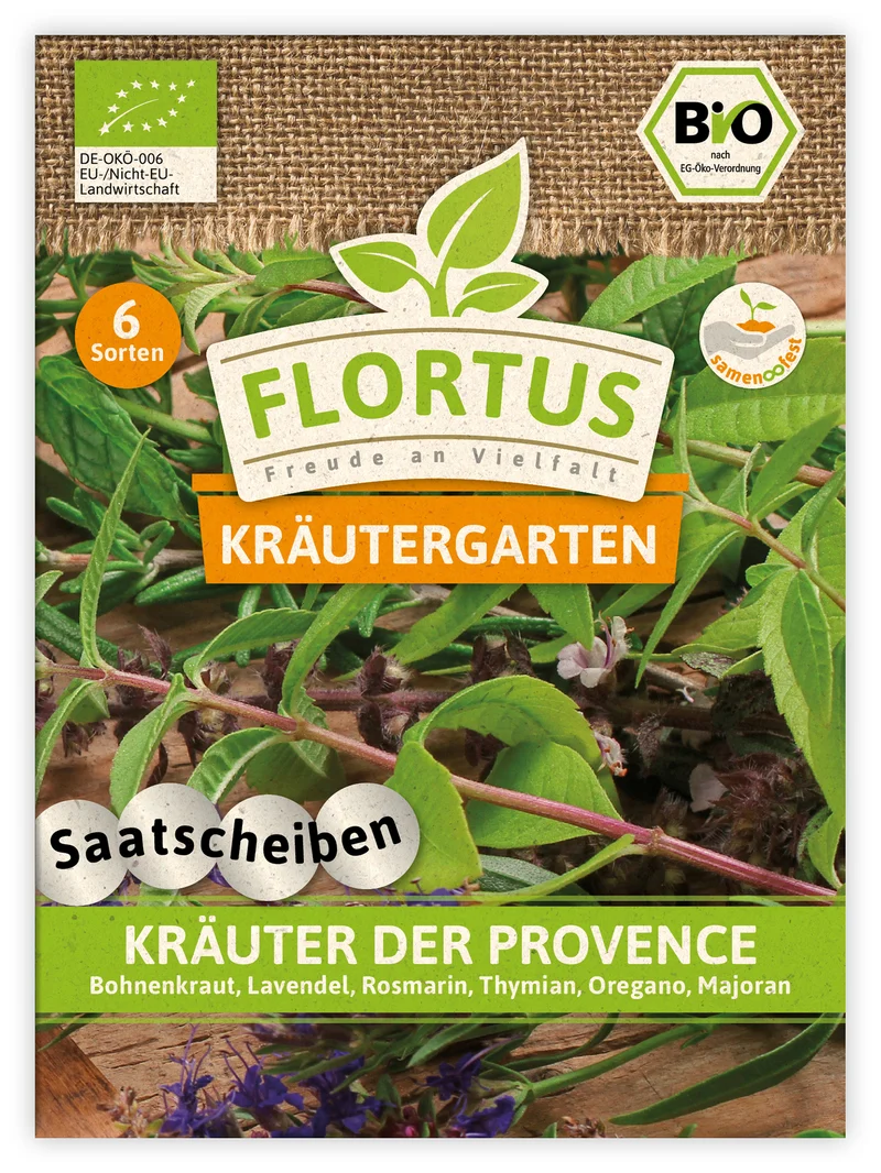 Kräuter der Provence (Saatscheiben) | BIO Saatbänder & Saatplatten von FLORTUS