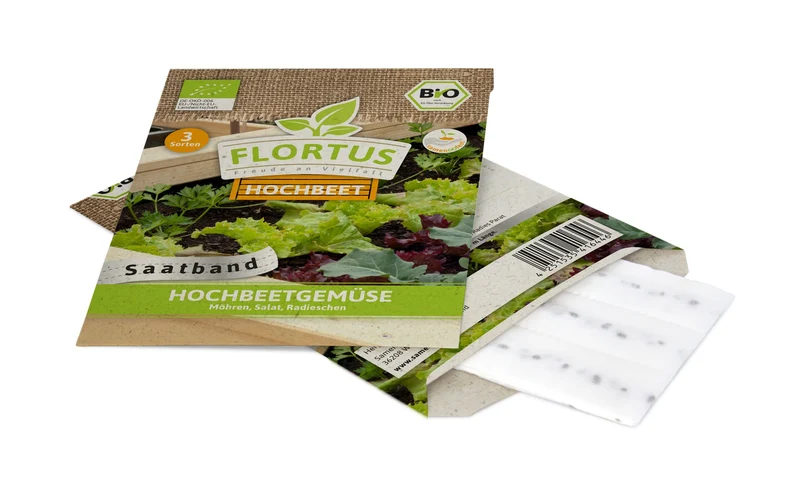 Hochbeetgemüse (Saatband) | BIO Saatbänder & Saatplatten von FLORTUS