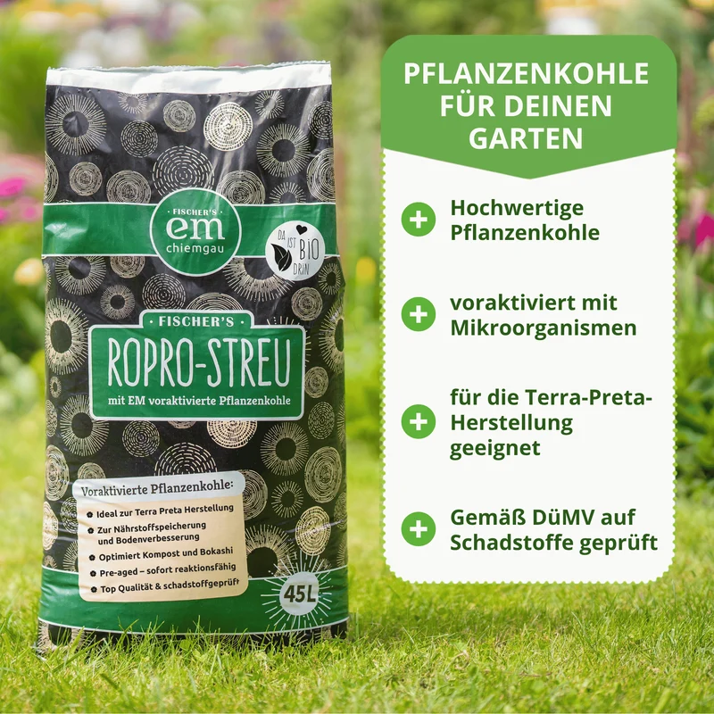 RoPro-Streu - Pflanzenkohle