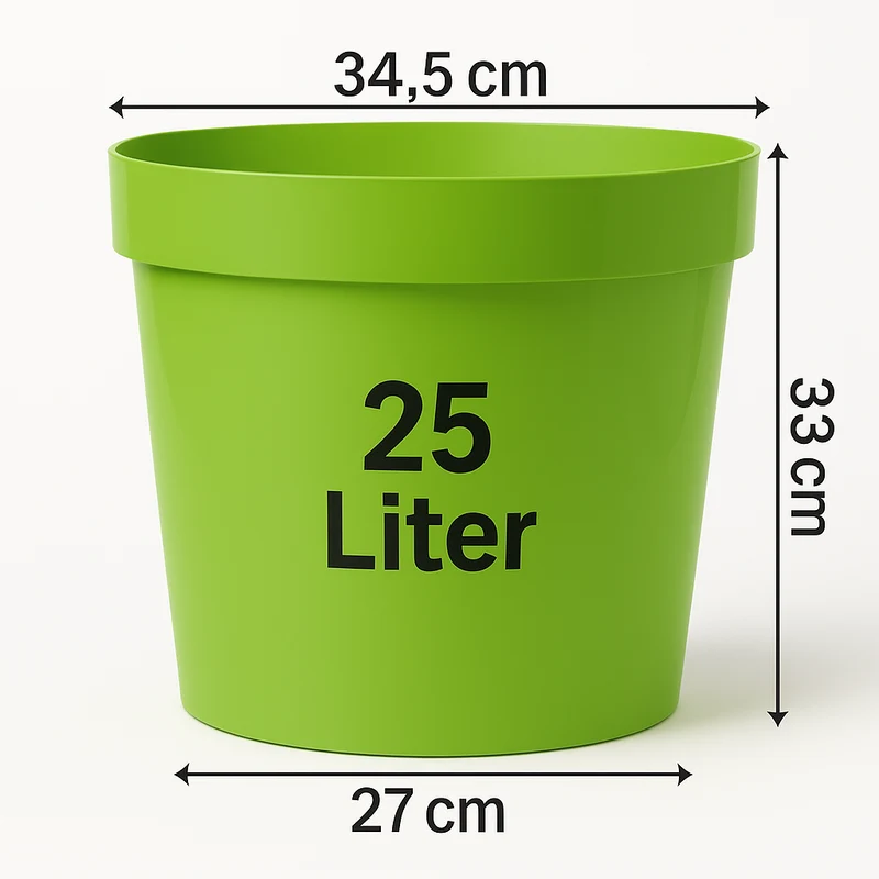 Pflanz- & Übertopf 25 Liter Lime Grün